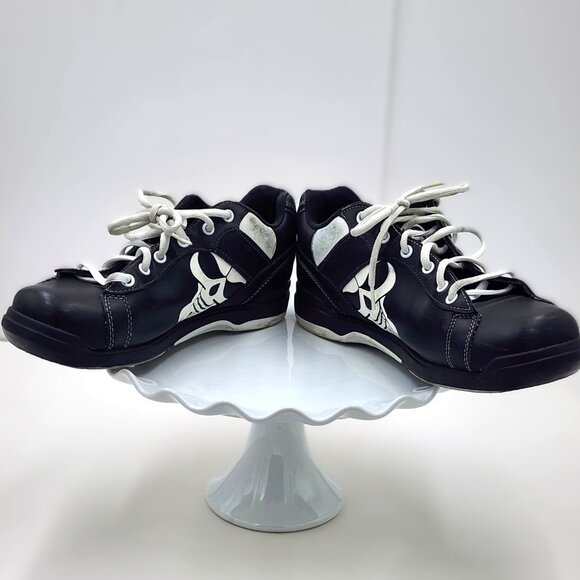 Etonic Men's Black White Glo Skull Perfect Slide Bowling Shoes - Size 11 - Picture 8 of 12